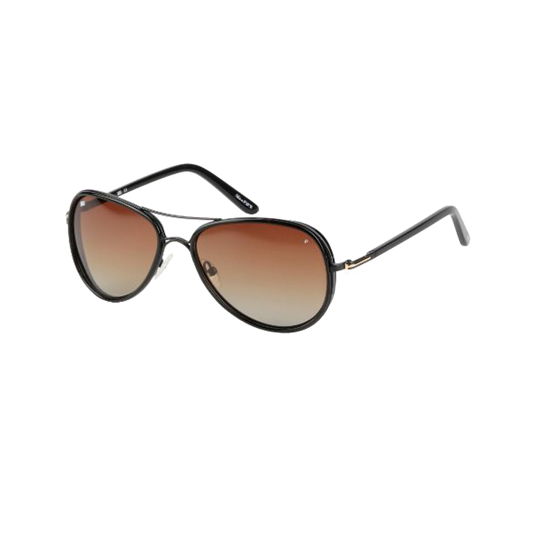 R&B Aviator Black Acetate Full Rim Sunglasses