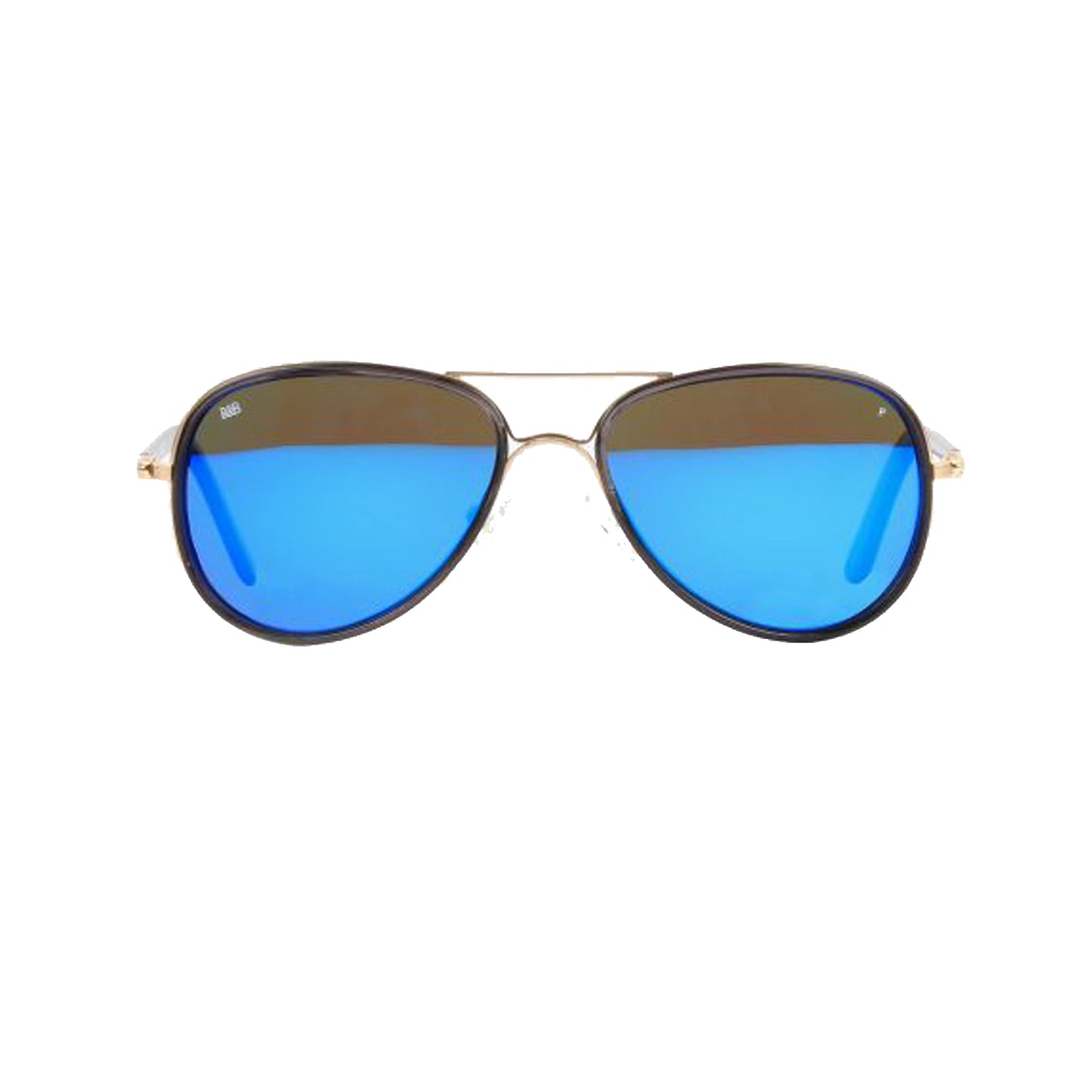 R&B Aviator Gold Acetate Full Rim Sunglasses