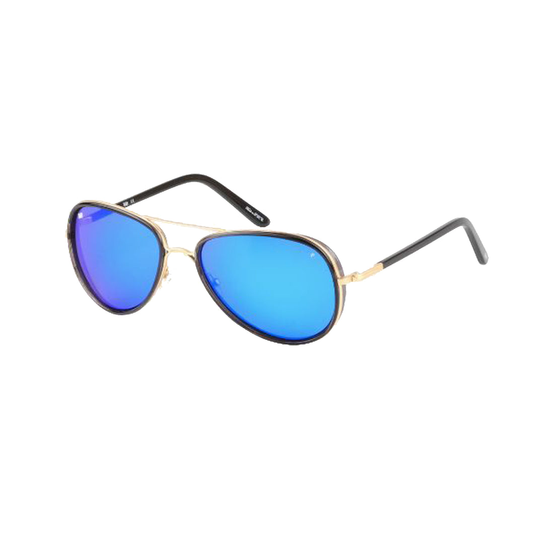 R&amp;B Aviator Gold Acetate Full Rim Sunglasses