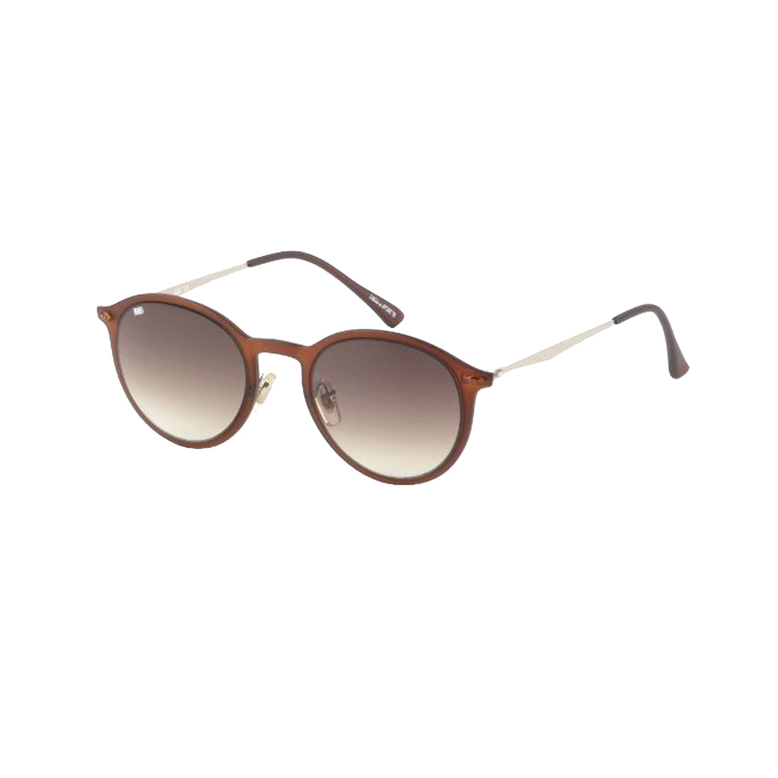 R&B Round Brown Acetate Full Rim Sunglasses