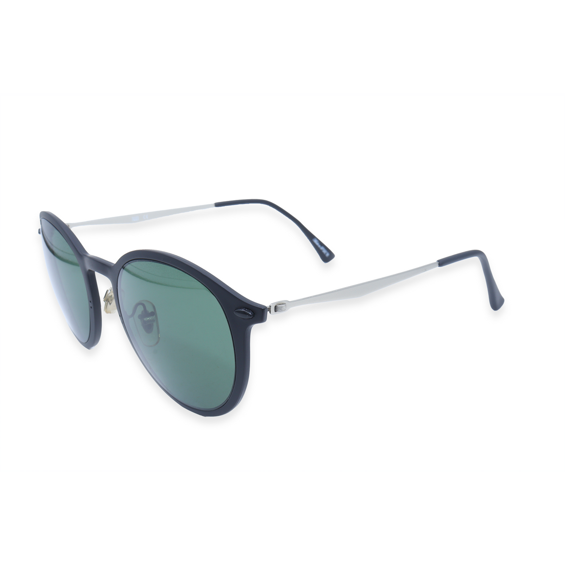 R&B Round Black Acetate Full Rim Sunglasses