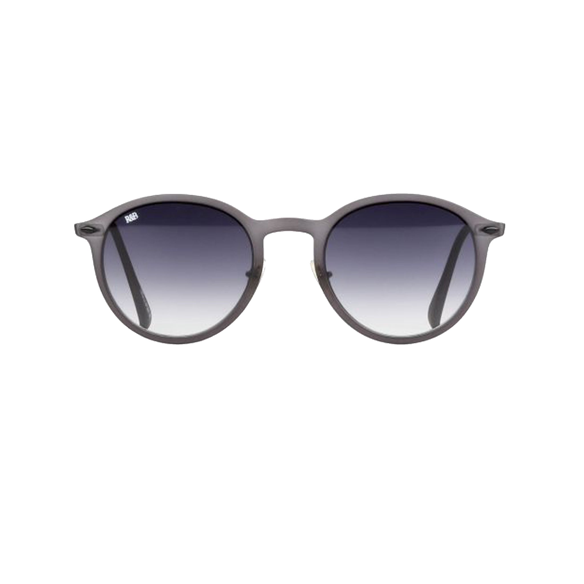 R&B Round Grey Acetate Full Rim Sunglasses