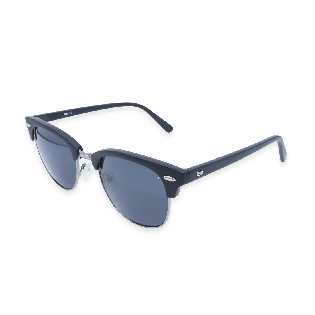 R&amp;B Square Gunmetal Metal Full Rim Sunglasses