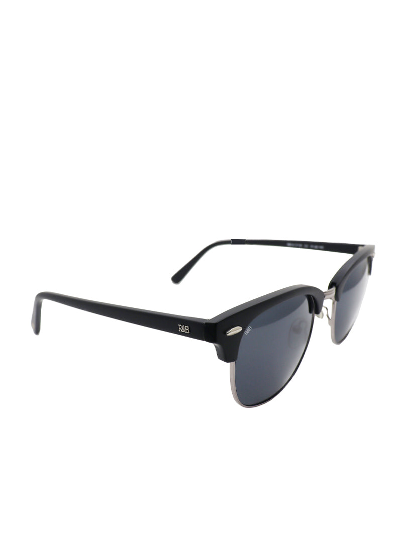 R&amp;B Square Gunmetal Metal Full Rim Sunglasses