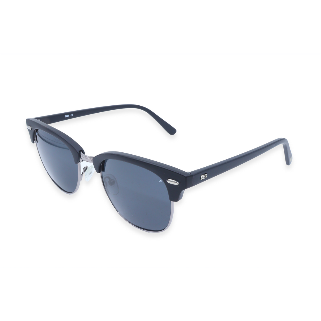 R&B Aviator Grey Metal Full Rim Sunglasses