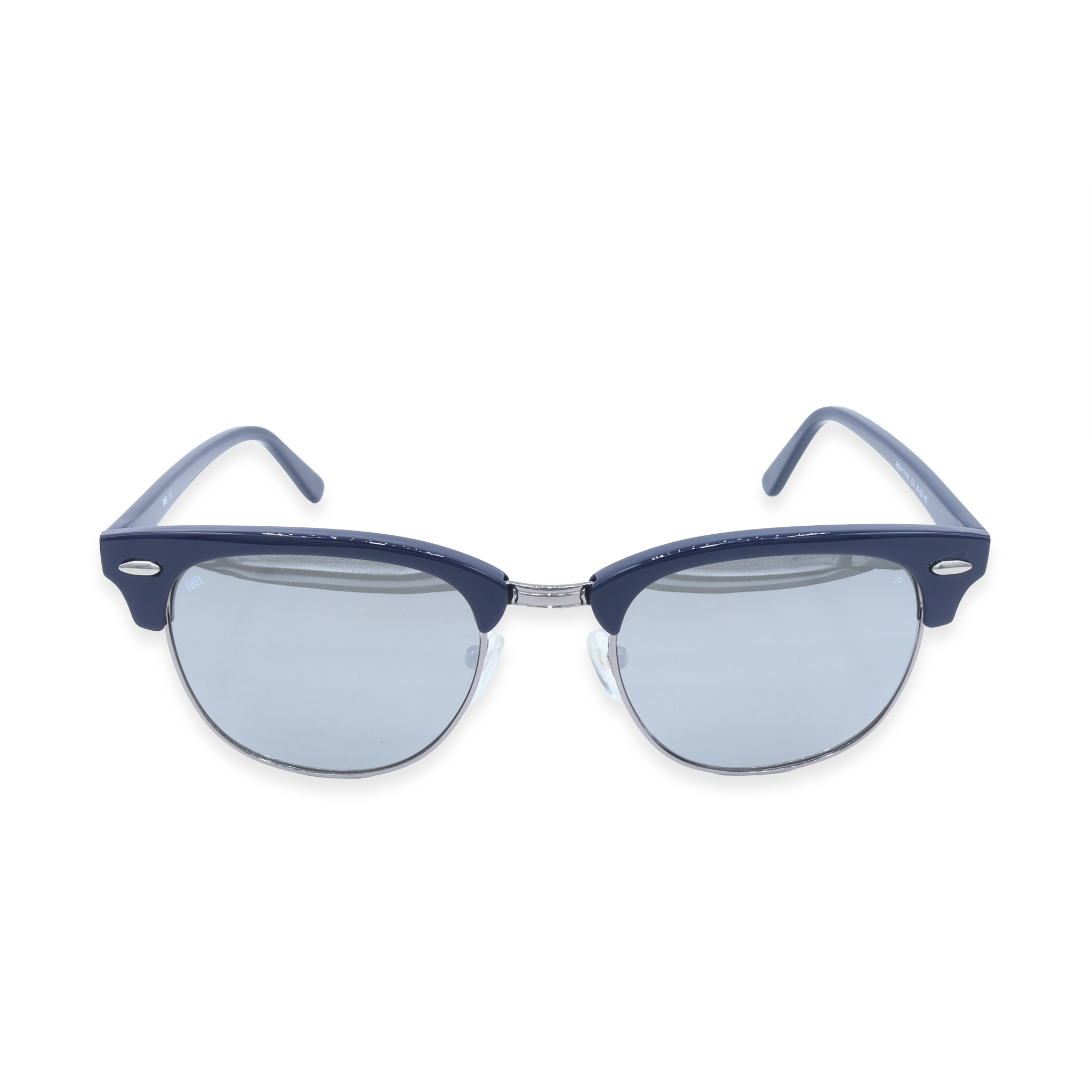 R&amp;B Aviator Blue Metal Full Rim Sunglasses