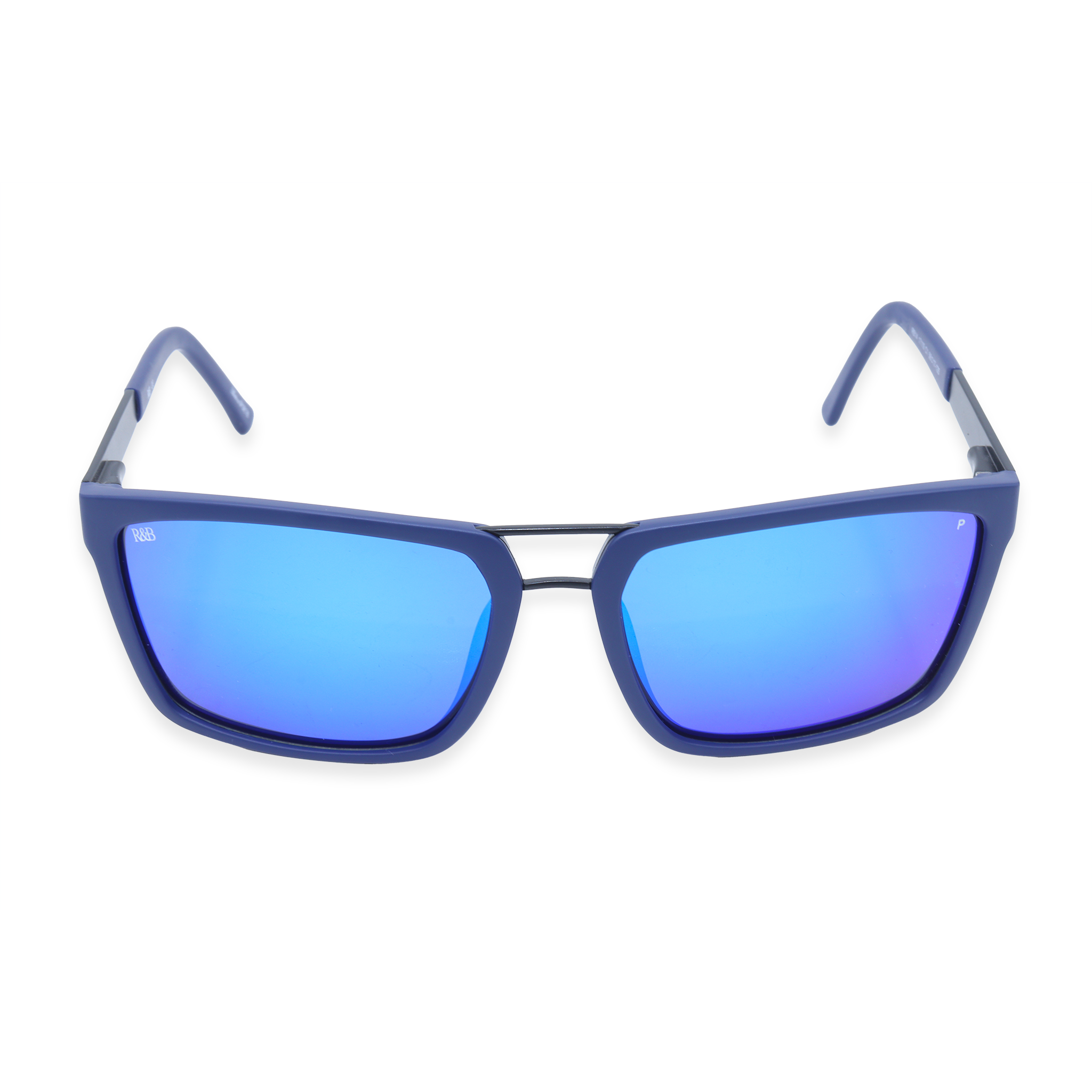 R&amp;B Aviator Blue Acetate Full Rim Sunglasses