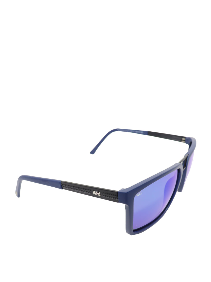 R&B Aviator Blue Acetate Full Rim Sunglasses