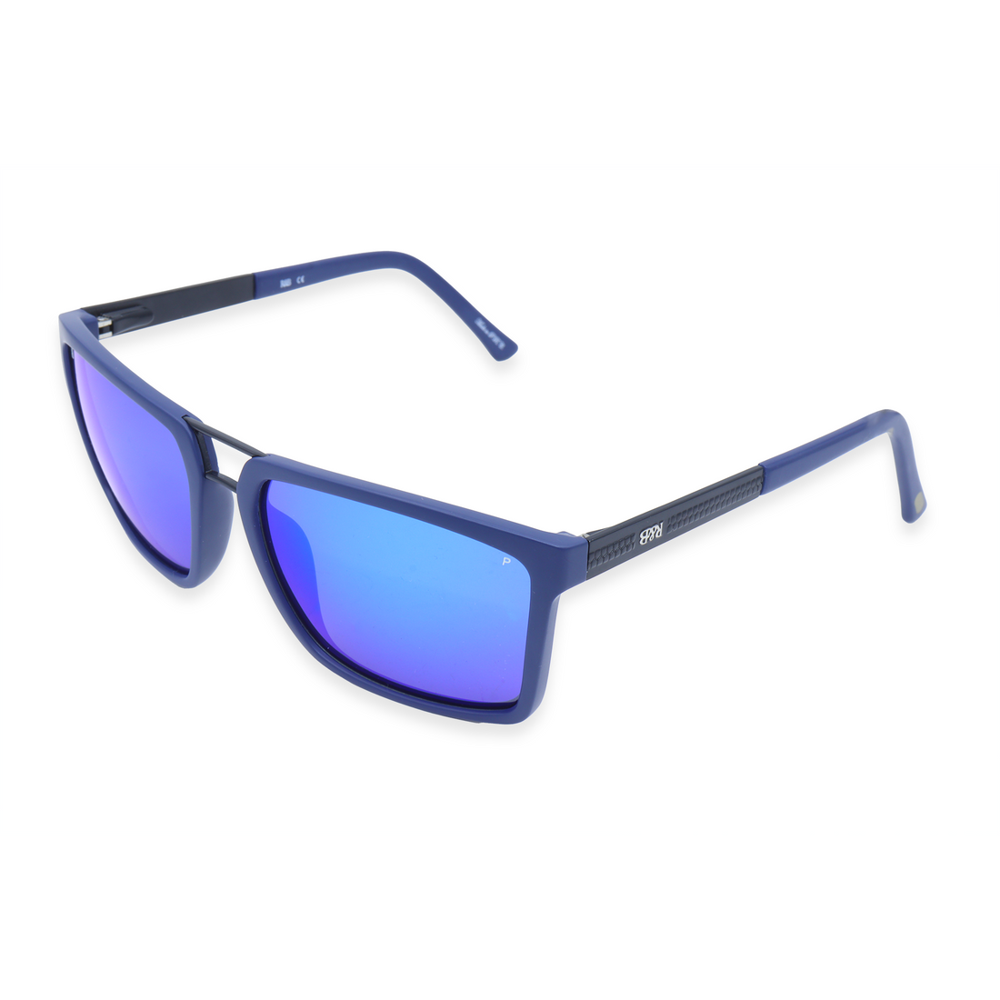R&B Aviator Blue Acetate Full Rim Sunglasses