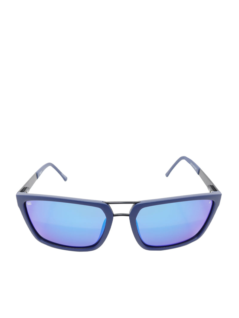 R&amp;B Aviator Blue Acetate Full Rim Sunglasses