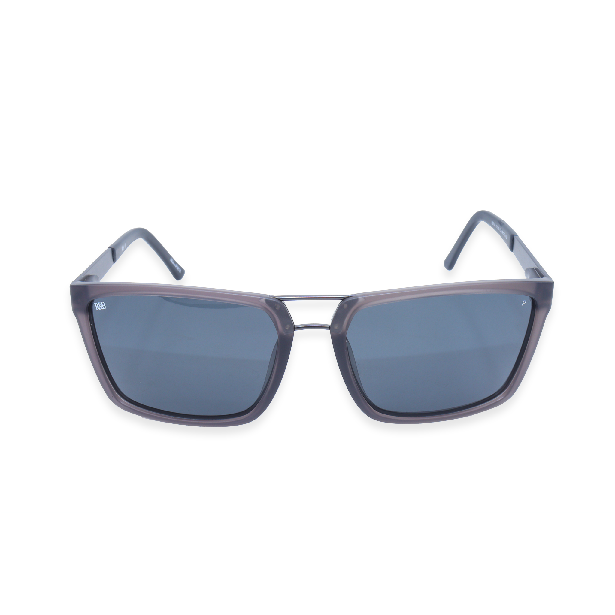 R&B Square Grey Acetate Full Rim Sunglasses