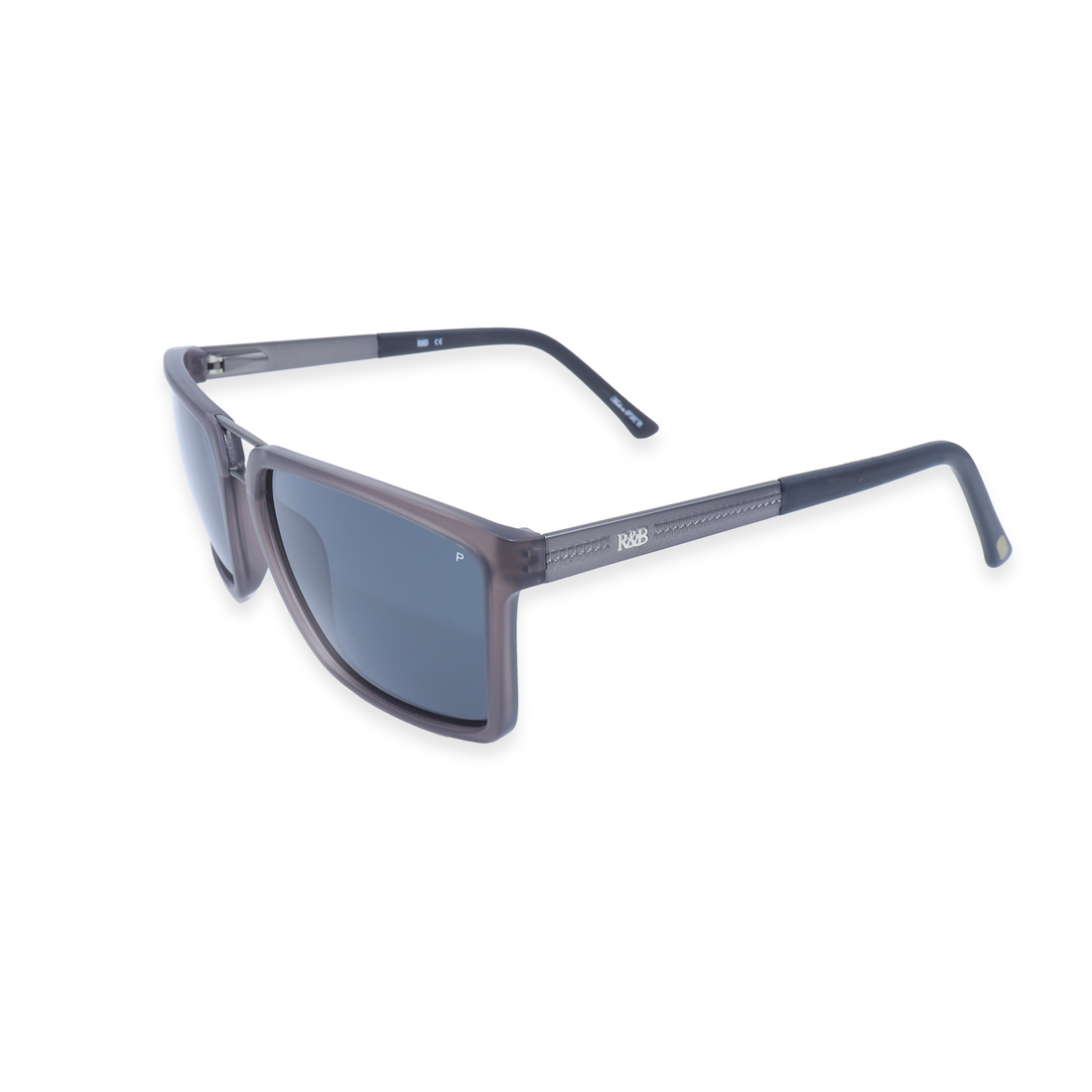 R&B Square Grey Acetate Full Rim Sunglasses