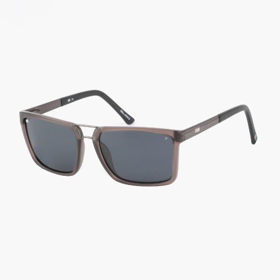 R&B Square Grey Acetate Full Rim Sunglasses