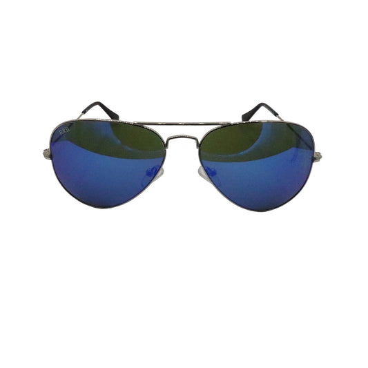 R&B Aviator Silver Metal Full Rim Sunglasses