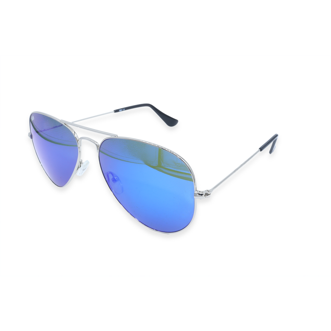 R&amp;B Aviator Silver Metal Full Rim Sunglasses