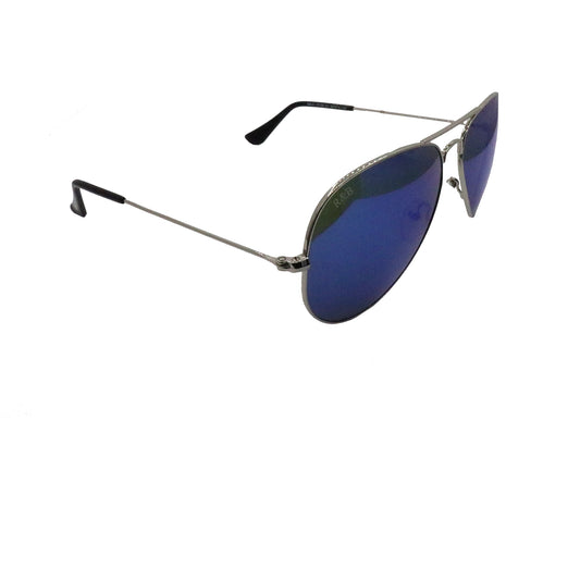 R&B Aviator Silver Metal Full Rim Sunglasses