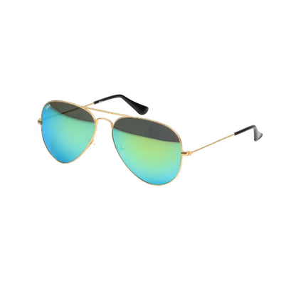 R&B Aviator Gold Metal Full Rim Sunglasses