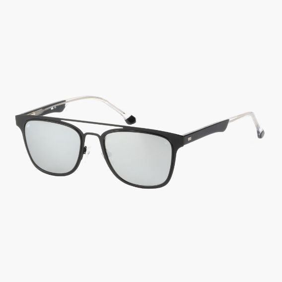 R&B Aviator Black Metal Full Rim Sunglasses