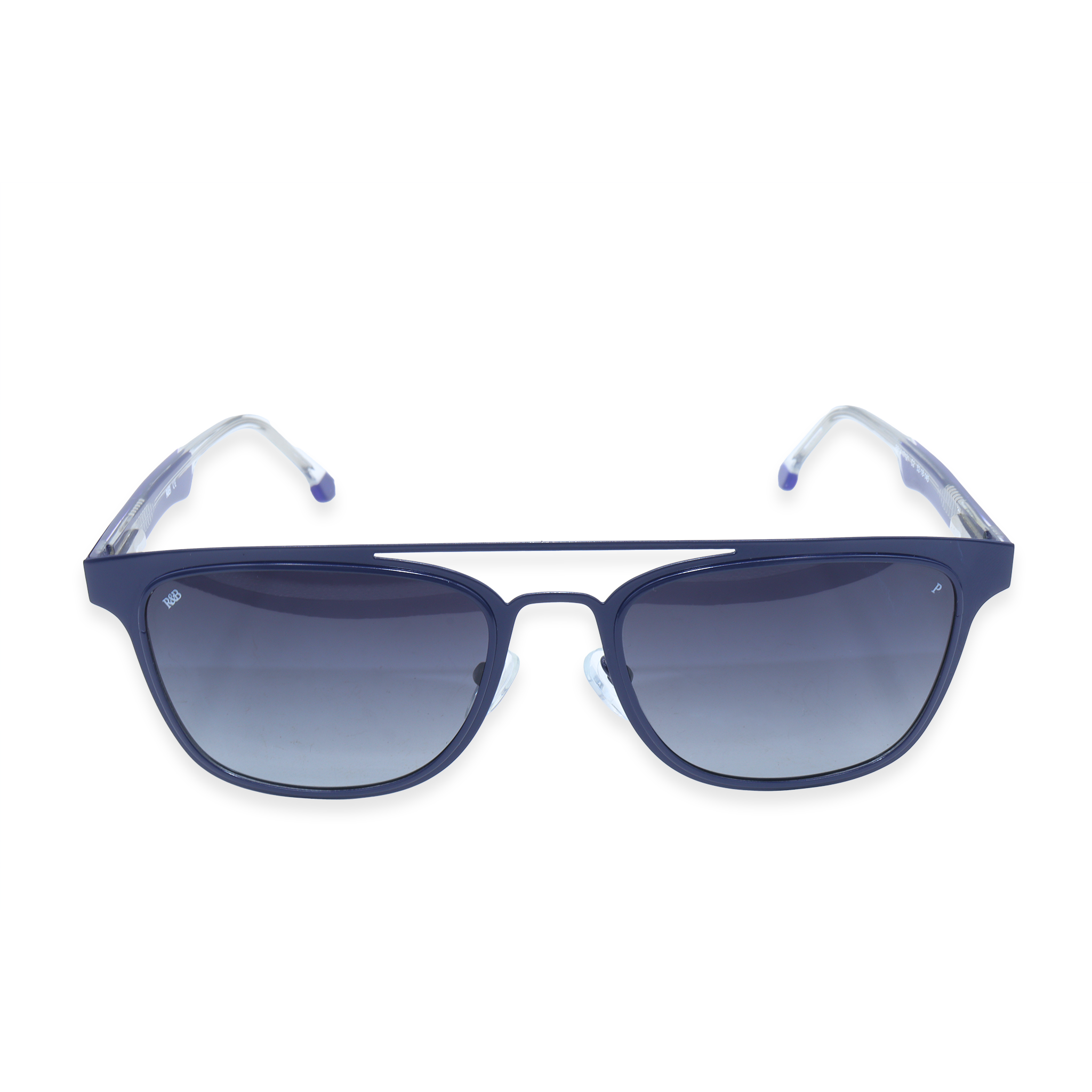 R&B Aviator Blue Metal Full Rim Sunglasses