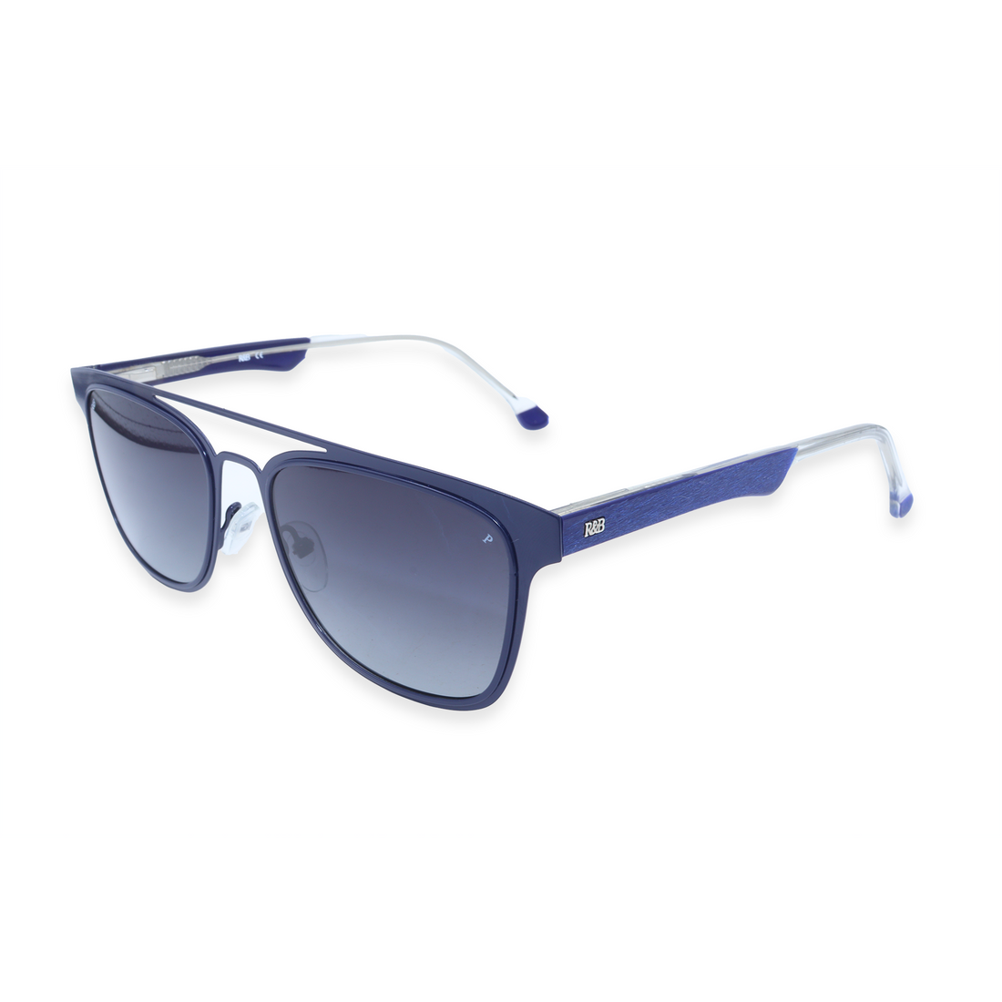 R&B Aviator Blue Metal Full Rim Sunglasses