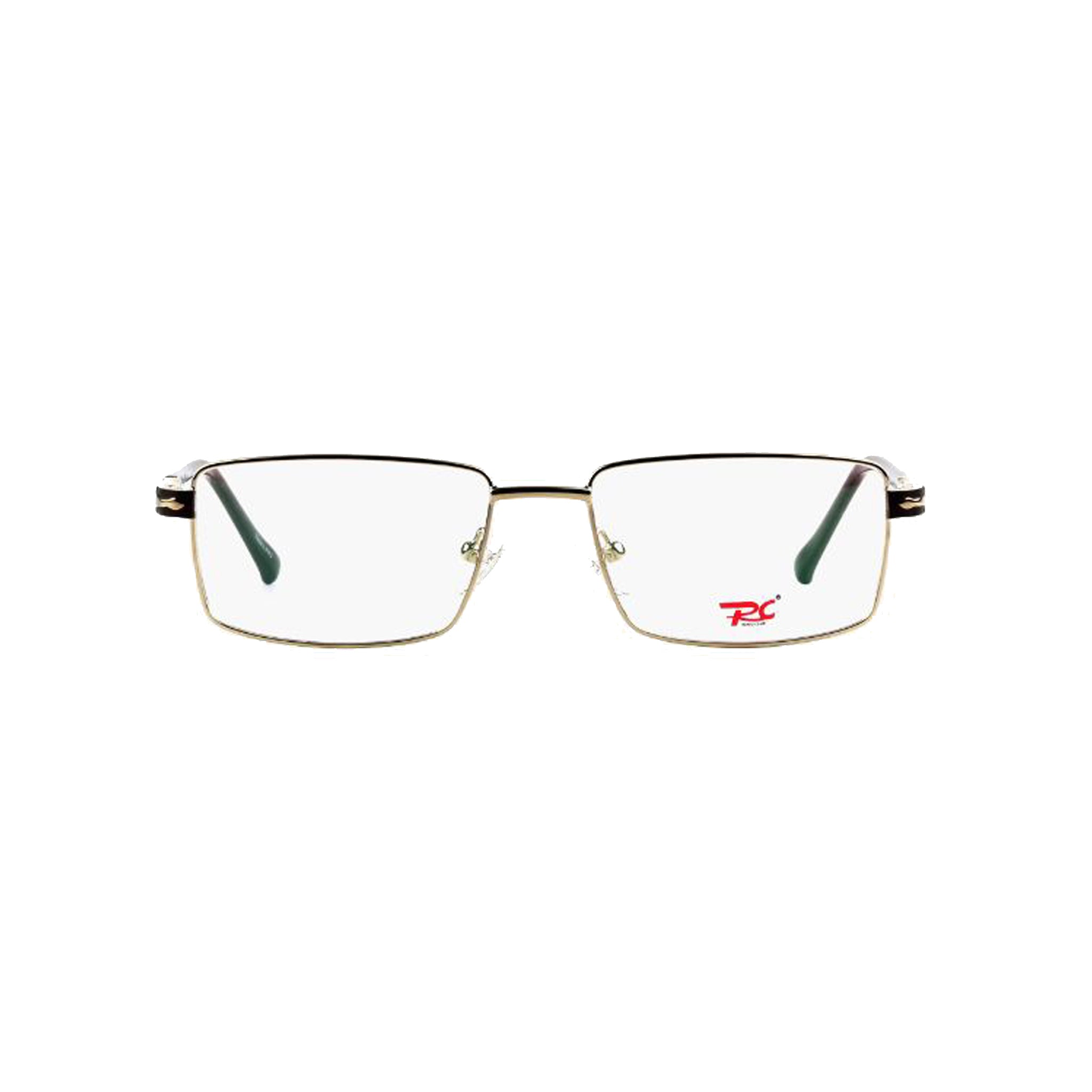 Rossi Club Gold Rectangle Metal Full Rim Eyeglasses