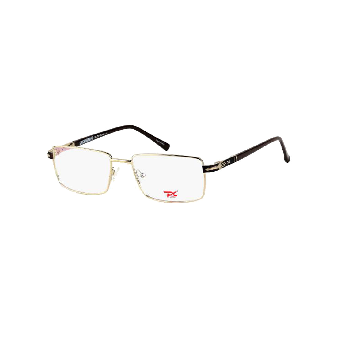 Rossi Club Gold Rectangle Metal Full Rim Eyeglasses