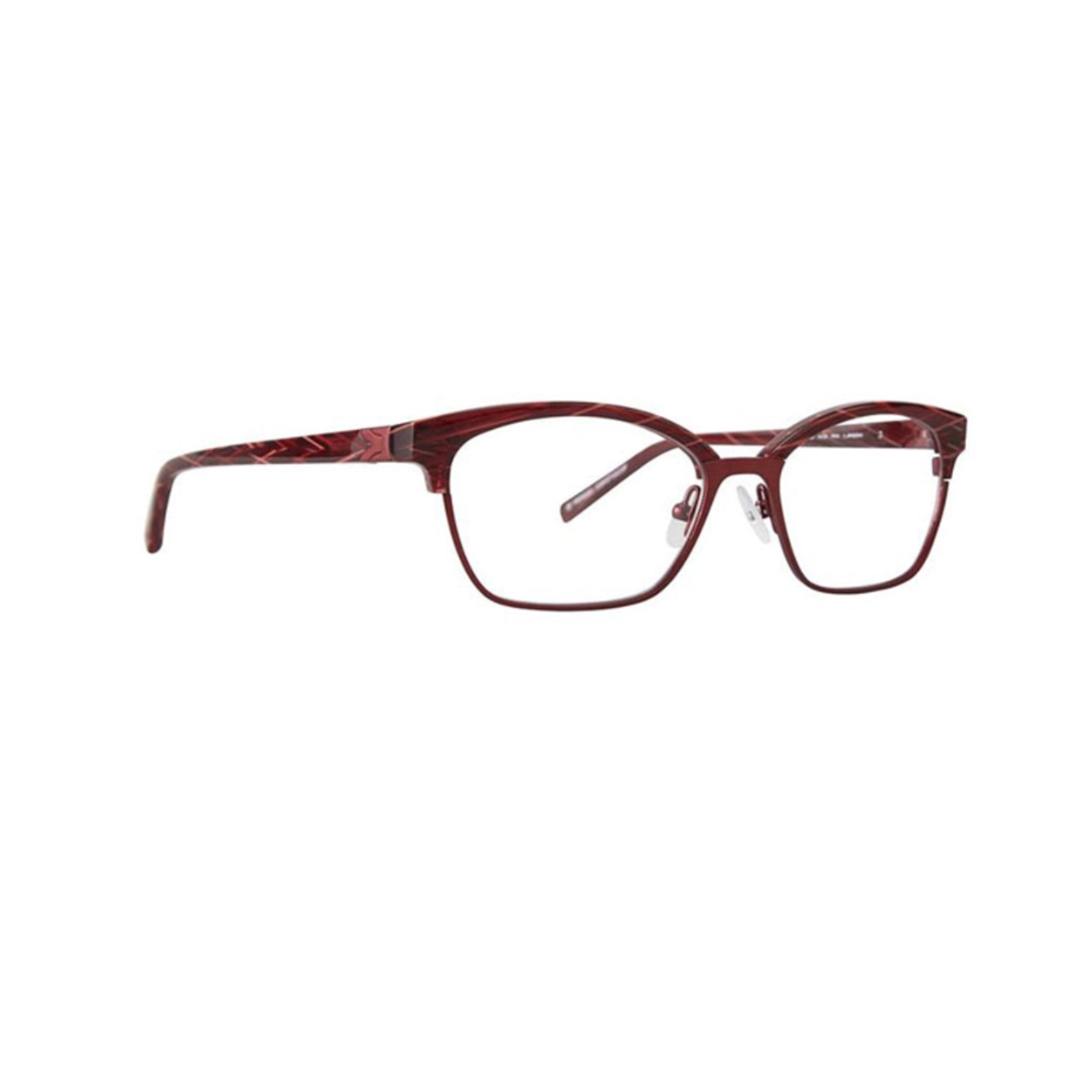 Koali By Morel Red Square Metal Full Rim Eyeglasses. Made in France 8197K