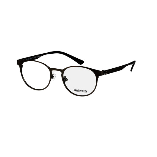 Badaro Black Round Metal Full Rim Eyeglasses