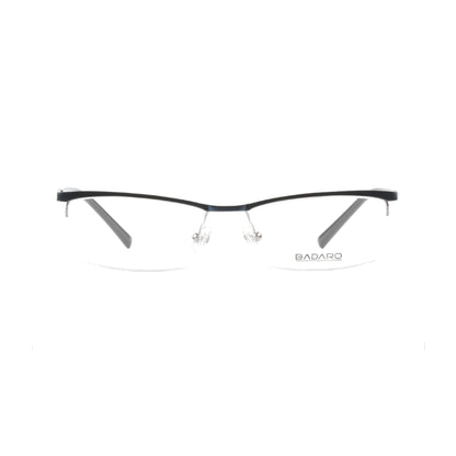 Badaro Men Rectangle Grey Metal Half Rim Eyeglasses