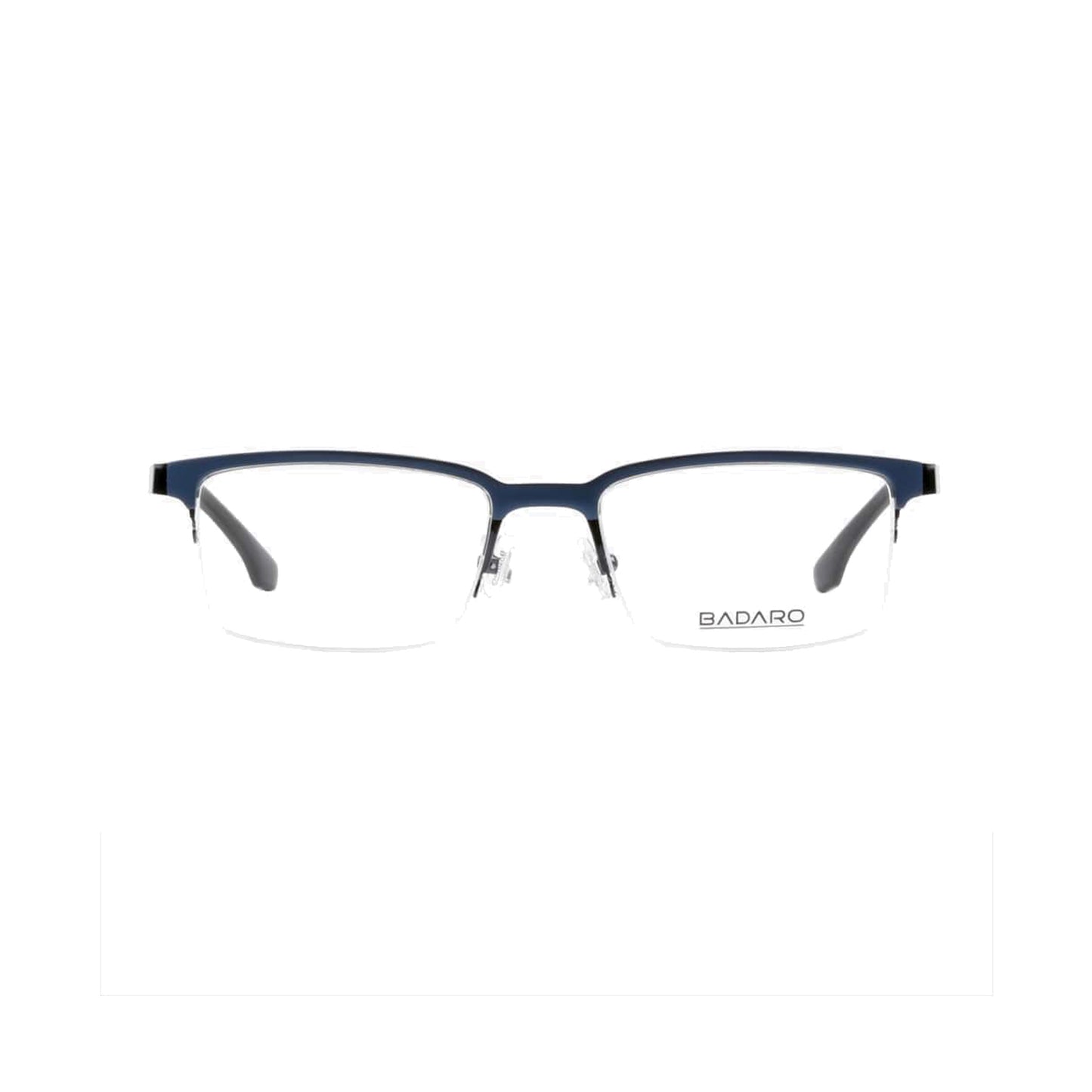 Badaro Men Rectangle Blue Metal Half Rim Eyeglasses