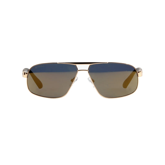 Badaro Aviator Gold Metal Full Rim Sunglasses