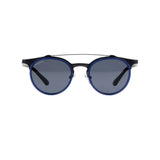 Badaro Men Round Blue Acetate Full Rim Sunglasses