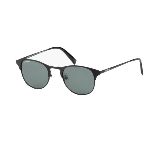 Badaro Black Round Metal Full Rim Sunglasses