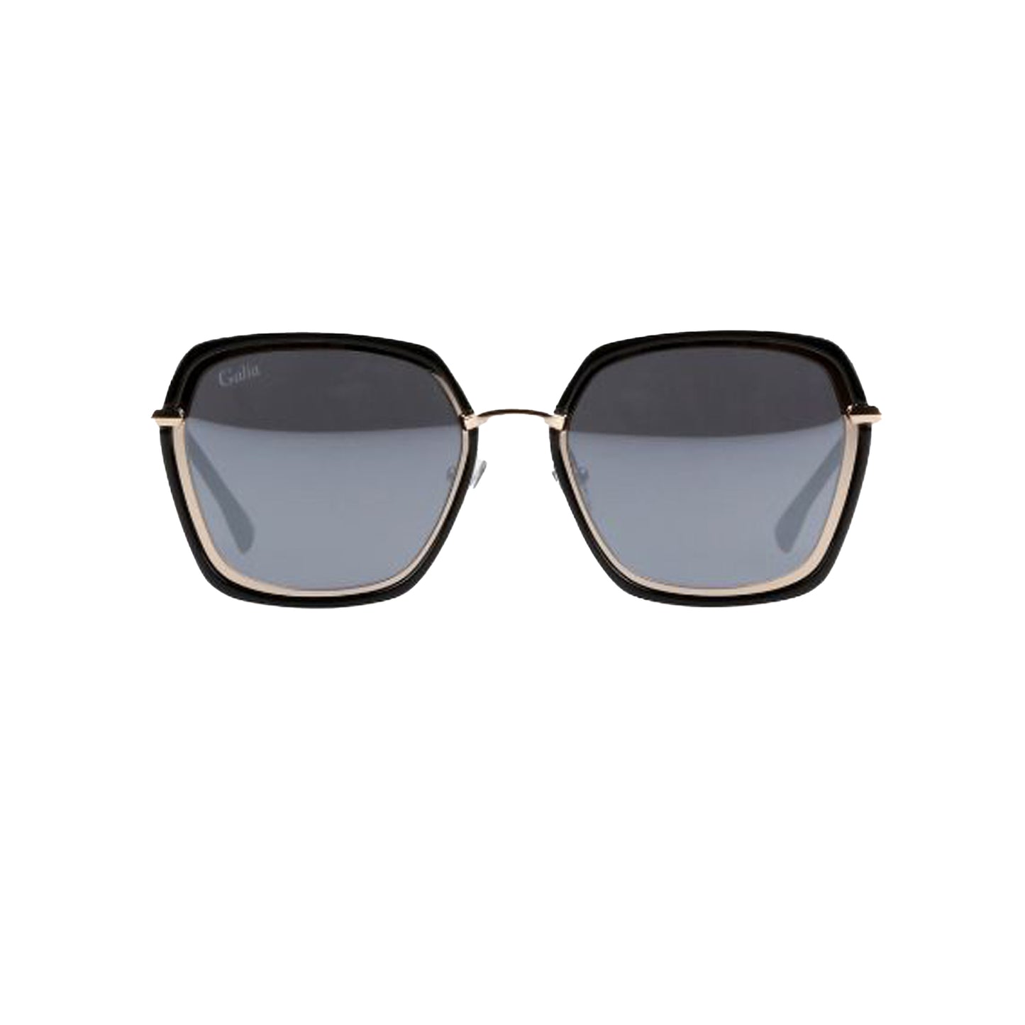 Galia Black Irregular Acetate Full Rim Sunglasses