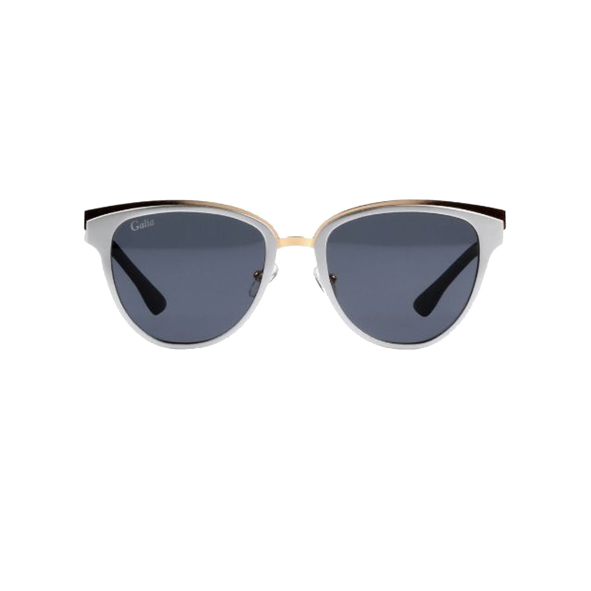 Galia White Cat-eye Acetate Full Rim Sunglasses