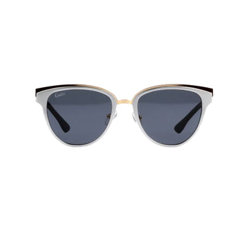 Galia White Cat-eye Acetate Full Rim Sunglasses