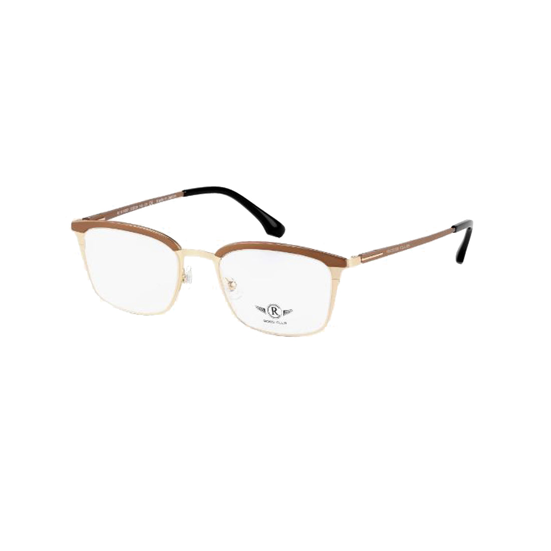 Rossi Club Gold Square Metal Full Rim Eyeglasses