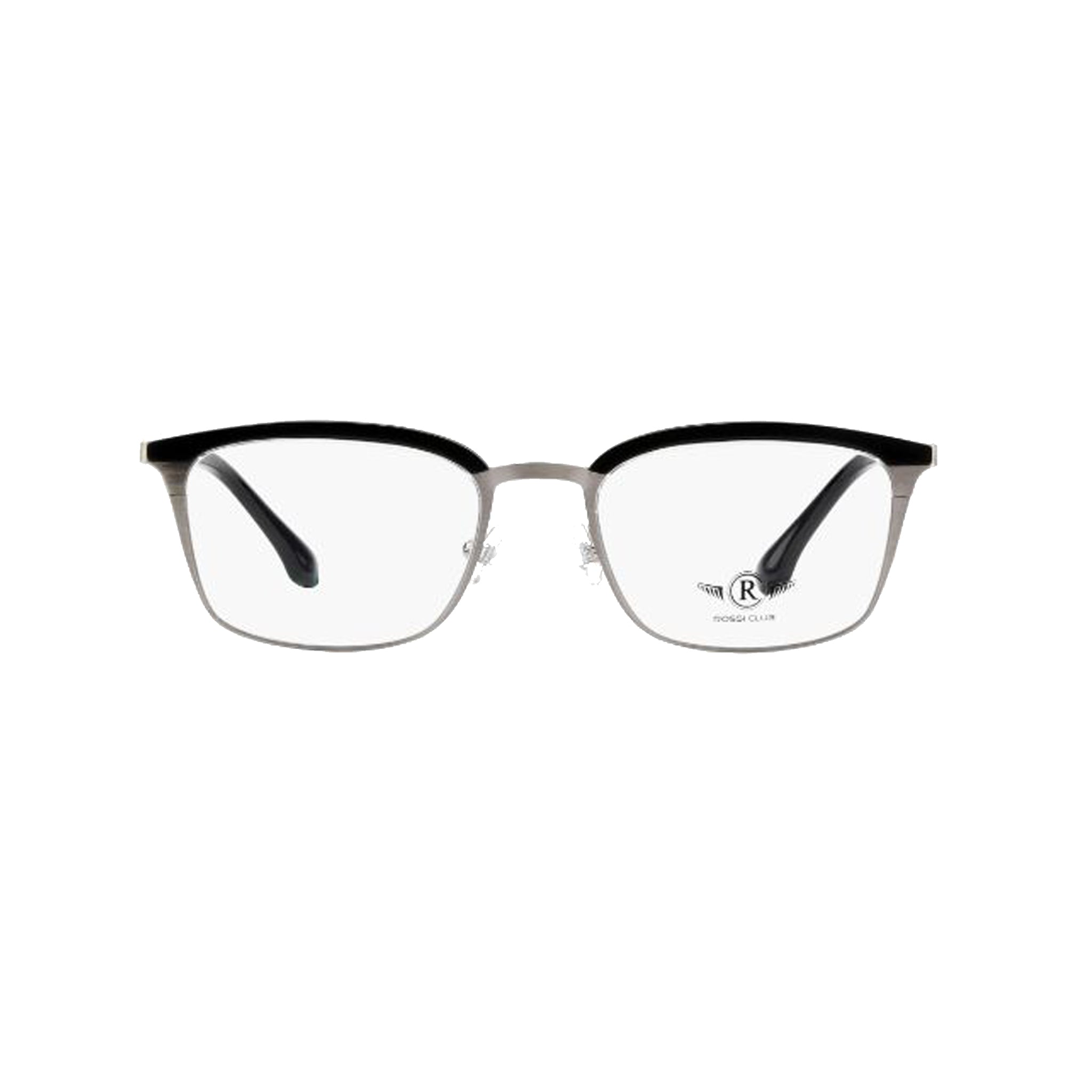 Rossi Club Silver Square Metal Full Rim Eyeglasses