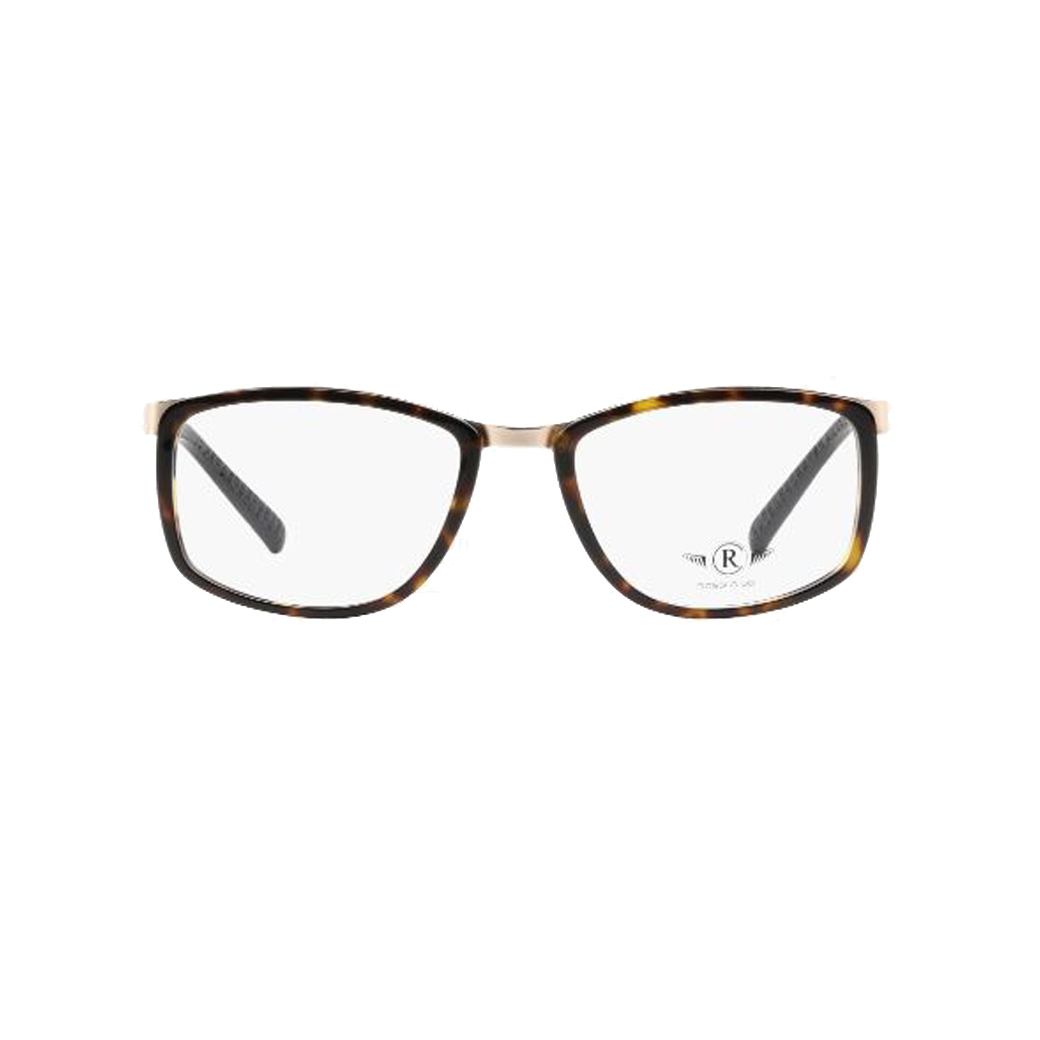 Rossi Club Brown Square Metal Full Rim Eyeglasses