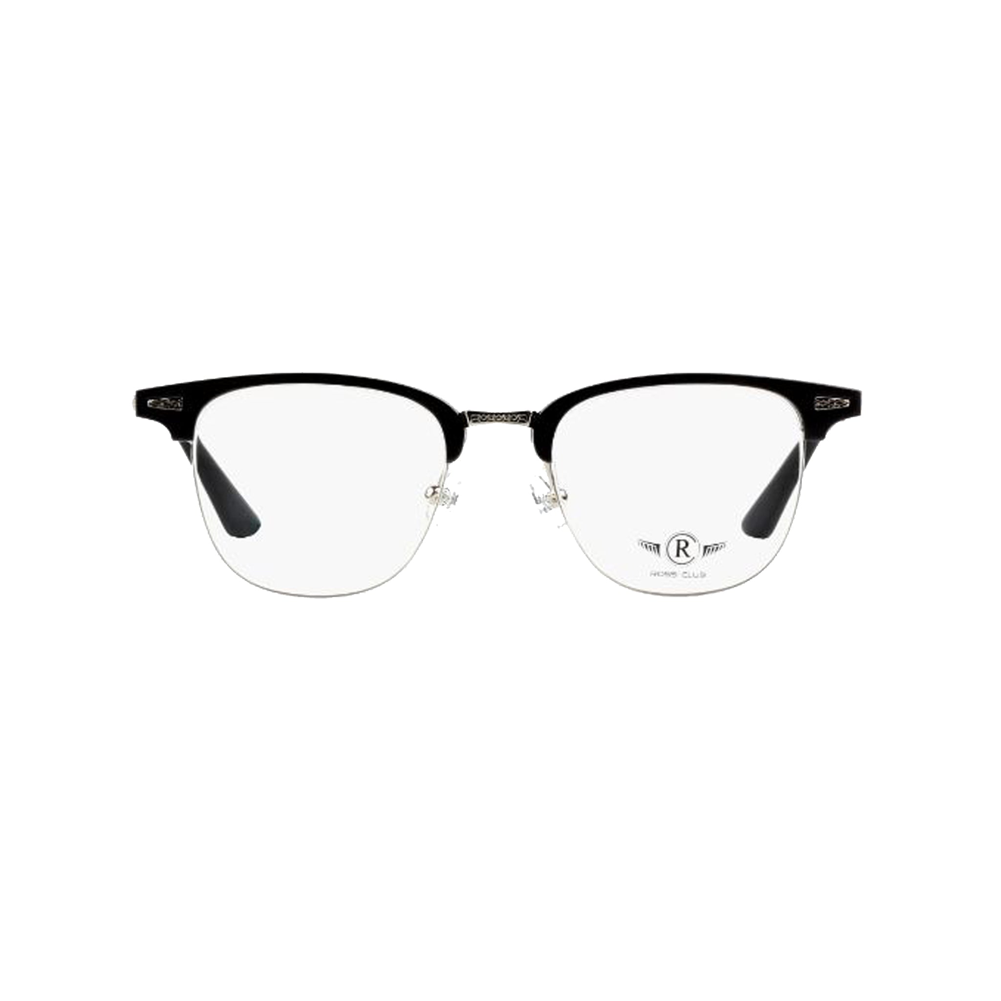 Rossi Club Silver Square Metal Full Rim Eyeglasses