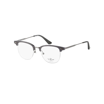 Rossi Club Grey Square Metal Full Rim Eyeglasses