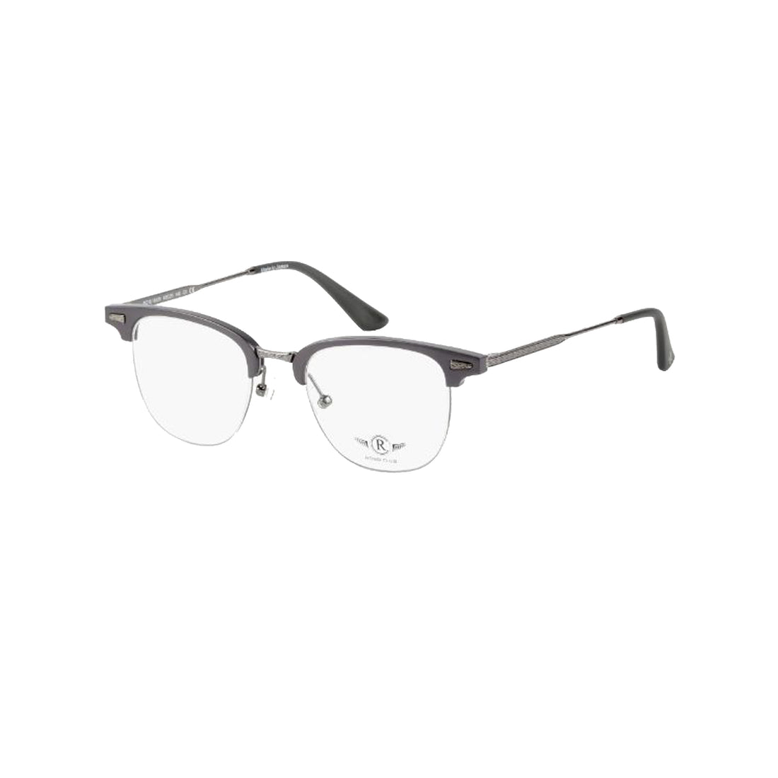 Rossi Club Gray Square Metal Full Rim Eyeglasses