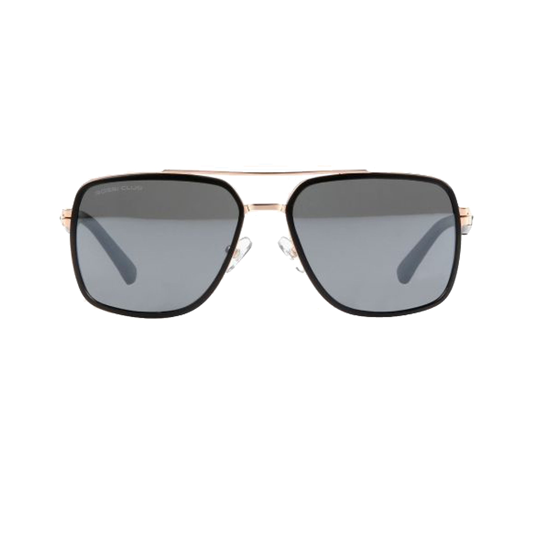 Rossi Club Black Aviator Acetate Full Rim Sunglasses