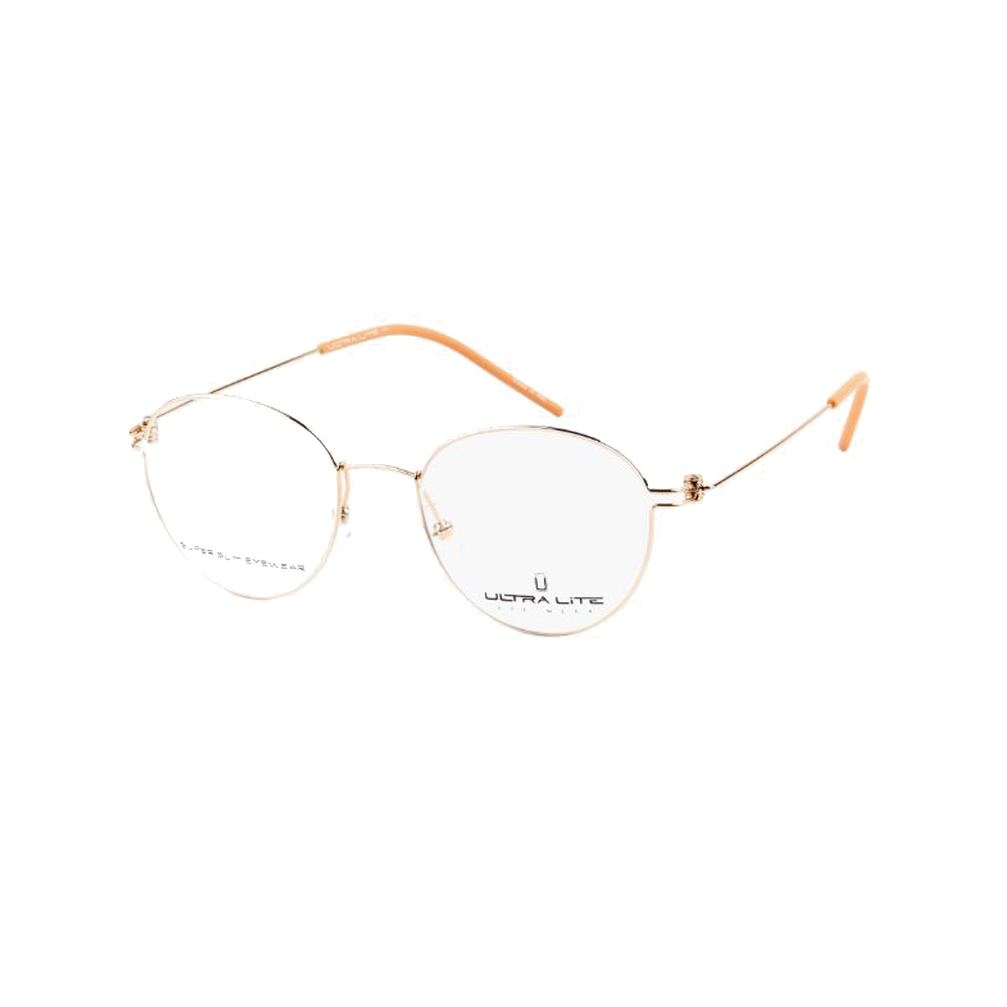 Ultra Lite Gold Round Metal Rimless Eyeglasses UL918 101-Y20