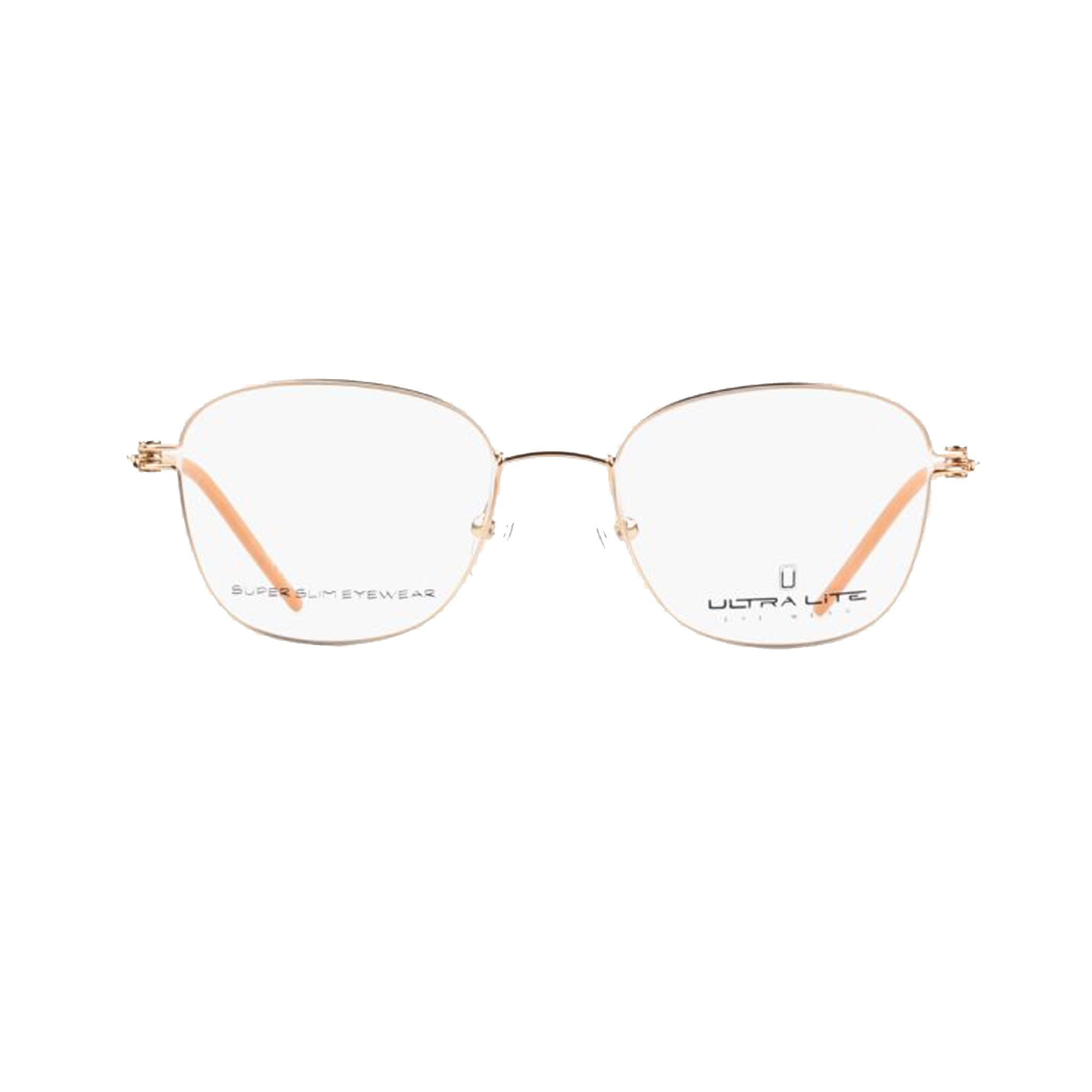 Ultra Lite Gold Square Metal Full Rim Eyeglasses UL918 102-Y20