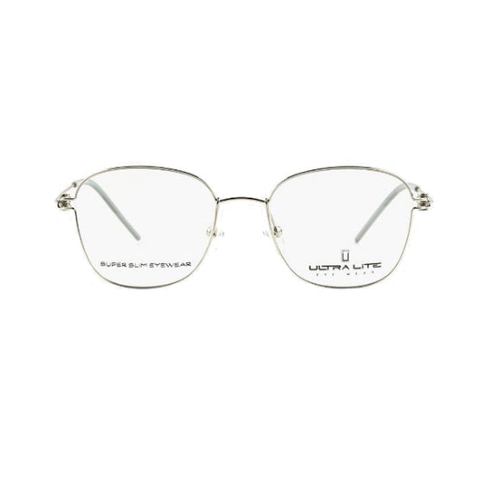 Ultra Lite Silver Square Metal Full Rim Eyeglasses UL918 102-Y20