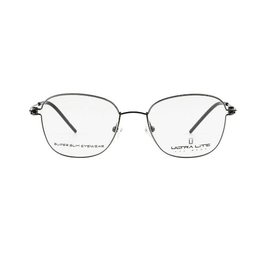 Ultra Lite Black Square Metal Full Rim Eyeglasses UL918 102-Y20