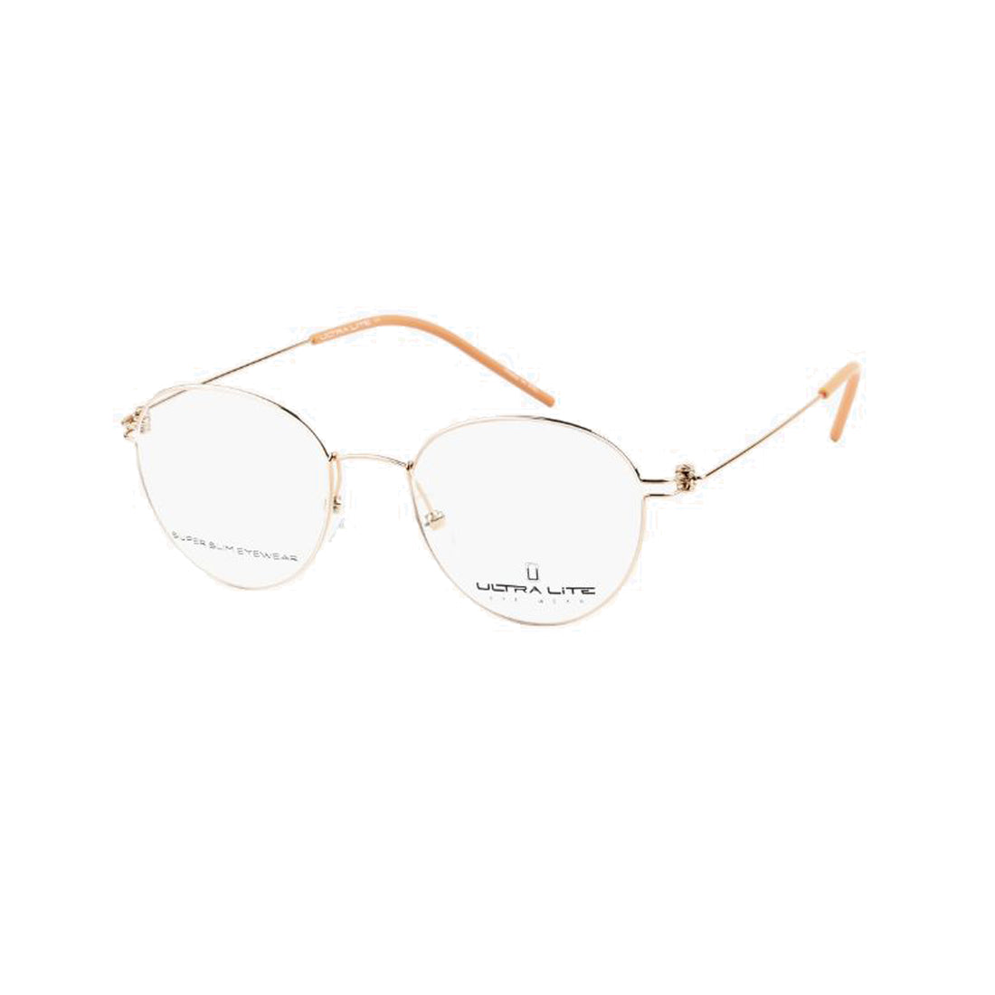 Ultra Lite Gold Round Metal Full Rim Eyeglasses UL918 103-Y20