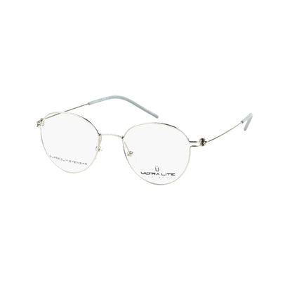 Ultra Lite Silver Round Metal Full Rim Eyeglasses UL918 103-Y20