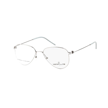 Ultra Lite Silver Aviator Metal Full Rim Eyeglasses UL918 104-Y20